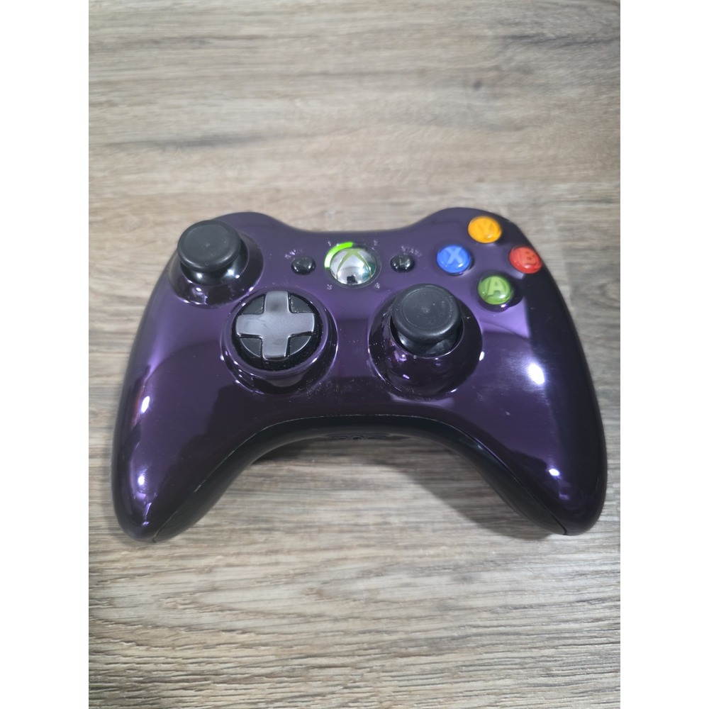 Microsoft OEM Xbox 360 Wireless Controller Chrome Purple CLEAN
